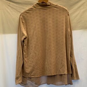 Suede-look ultra Jacket in warm rose beige fabulous unique open style